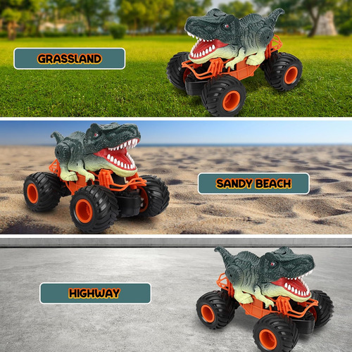 Uniland Rc Monster Car, Camión De Dinosaurio Con Control Rem
