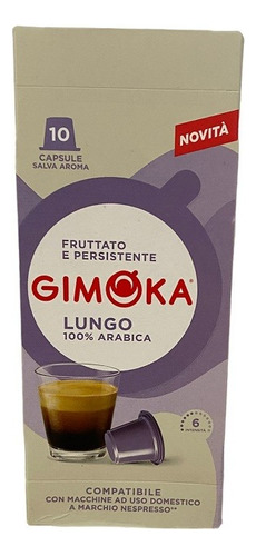 Nespresso Compatibles Gimoka Lungo 100% Arabica-50 Capsulas