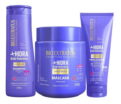 Kit Mais +hidra Shampoo/finalizador/más 500g Bio Extratus