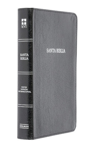 Imagen 2 de 9 de Nvi Biblia Compacta Letra Grande Negro Piel Con Indices