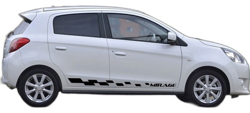 Vinilo Auto Mitsubishi Mirage Lateral Franjas Ploteo Calco