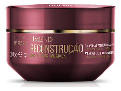 Mascara Amend 250g Essenciais 250g Reconstruçao