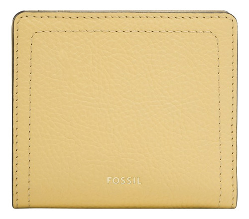 Cartera Plegable Mujer Fossil Logan De Piel Amarillo