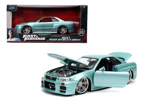 Brian's Nissan Skyline Gt-r R34 Rapido Y Furioso 1:24 Jada