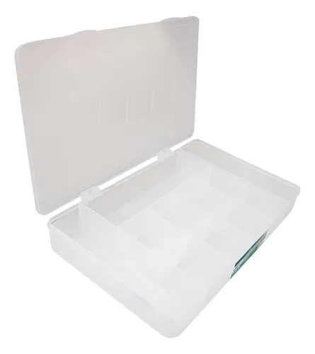 BoxCom11Divisórias28x17cmCaixaOrganizadoraPlásticoCorTransparente