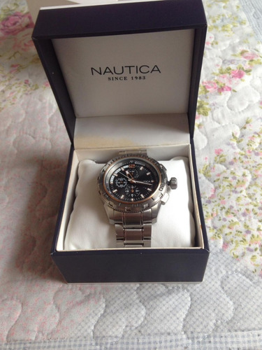 Nautica Nst 101 Chrono Stainless Steel Bracelet A24550g