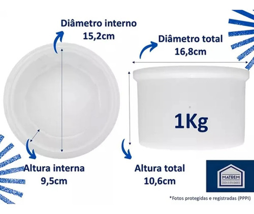 15 Formas Queijo Frescal Polietileno 1kg Injesul
