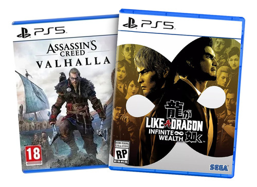 Combo Assassins Valhalla + Like A Dragon Infinite Wealth Ps5