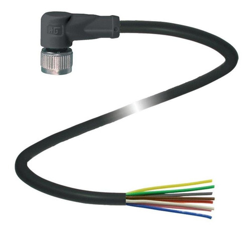Cabo De 10m Com Conector M12 90º/8 Vias - V19-w-bk10m-pur-u