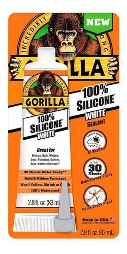 Silicona Gorilla Sealant White Tube (blanca)