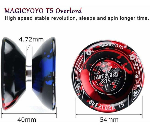Magicyoyo Profesional Yoyo Insensible T5 Plus, Aluminio Yoyo