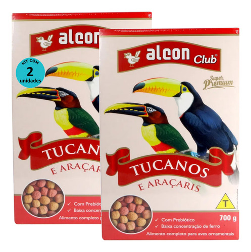 Alcon Club Tucanos E Araçaris Super Premium 700g Kit Com 2