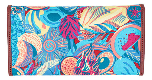 Cartera De Bolsillo Pineda Covalin Diseño Fruta Mexicana Color Rojocbosrfm
