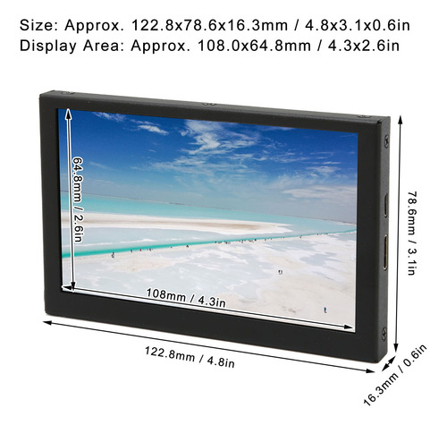 Mini Monitor Portátil De 5 Pulgadas Con Segunda Pantalla De