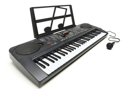 Imagen 5 de 10 de Organo Teclado Con 61 Teclas Musical Lcd Microfono Y Atril