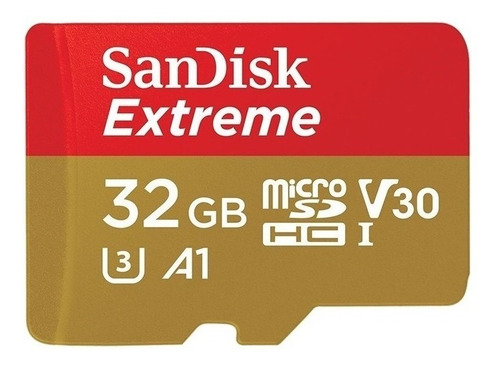 Imagen 1 de 4 de Tarjeta de memoria SanDisk SDSQXAF-032G-GN6AA  Extreme con adaptador SD 32GB