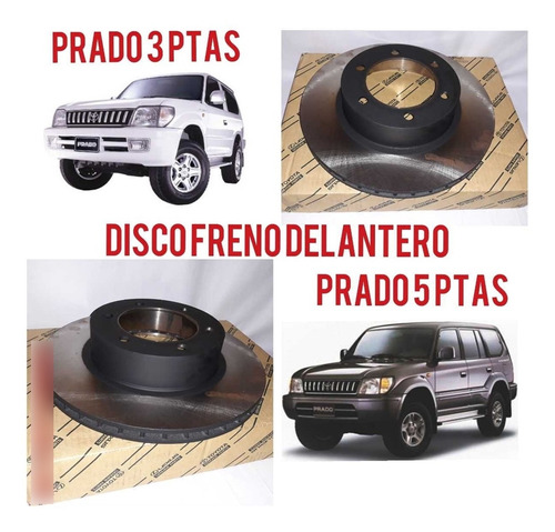 Disco Freno Delantero Toyota Prado 3ptas 5ptas 99 Al 2008