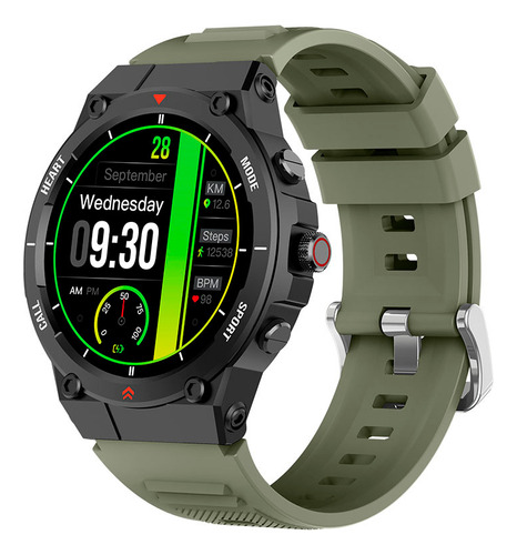 Smartwatch Relógio Inteligente 52mm Haiz My Watch Sport Caixa Verde Bisel Prateado