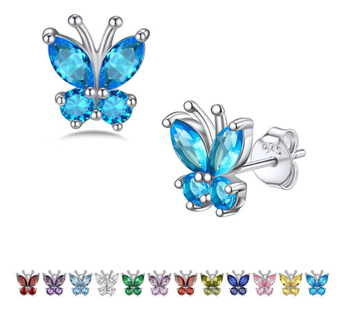 Pendientes De Mariposa De Plata De Ley Bestyle, Pendientes D