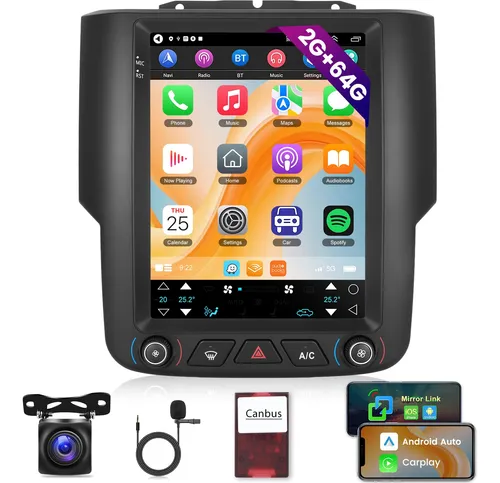 Radio Para Coche Dodge Ram 1500 2500 3500 2013-2018 9.7 Andr