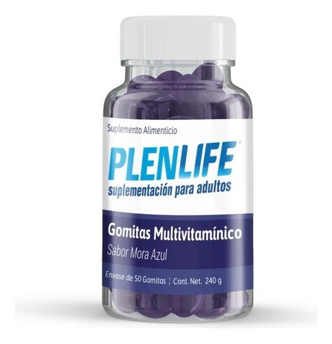 Gomitas Multivitamínico Adulto Plenlife 240g Dif. Sabor Sabor Mora azul