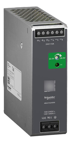 Abls E: 100-240V S: Fonte de alimentação monofásica Schneider de 24VDC 5A
