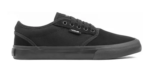 Zapatillas Vicus Folk Gamuza lona Negro Suela Negra