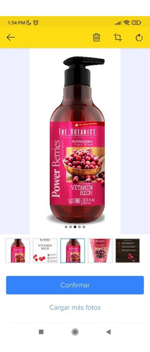 Jabón Líquido Antibacterial Para Manos Botanist Moras 400ml