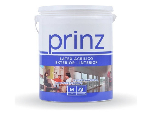 Pintura Latex Acrilico Interior Exterior Mate 4lts Prestigio