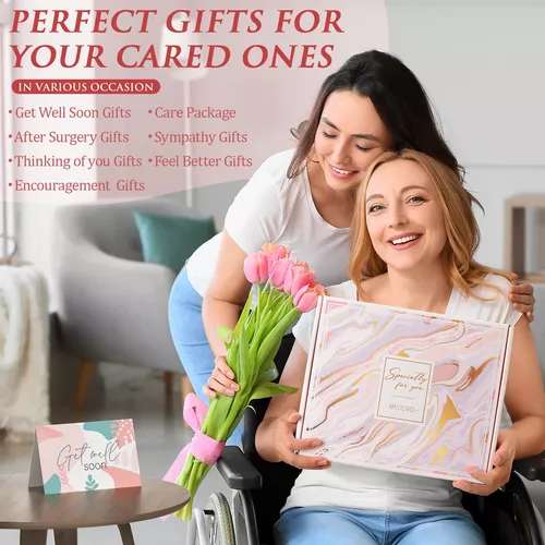 Get Well Soon Gifts - Paquete de cuidado para mujeres, regalos de  cumpleaños de Navidad para mujeres, regalos para pensar en ti para mujeres,  regalos