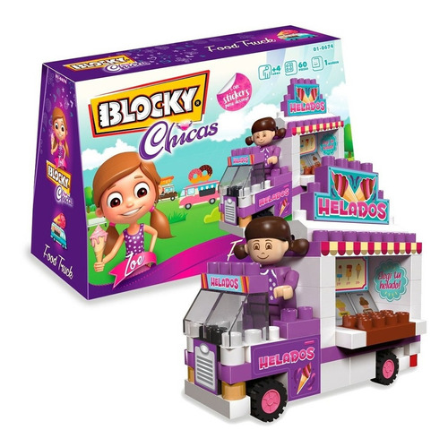 Blocky Chicas Food Truck Camion Helado 65 Piezas