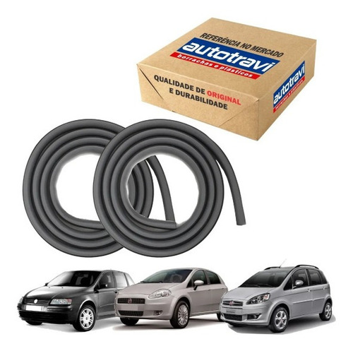 Imagem 1 de 4 de Par Borrachas De Porta Fiat Idea Punto Stilo Todos 4 Portas