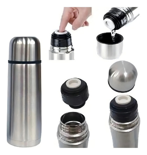 Garrafa Térmica Fratelli Inox 450 Ml- Água, Chá E Café