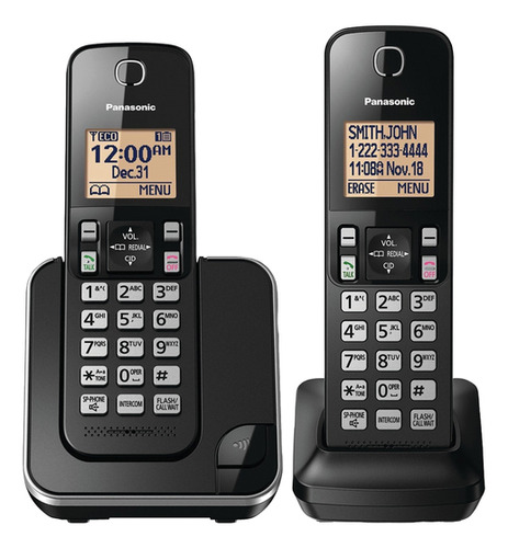 Teléfono Inalámbrico Panasonic Kx-tgc352b Con 2 Auriculares