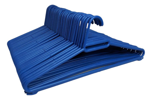 Cabides Komforta Kit 50 Unidades Infantil Plástico Reforçado Cor Azul