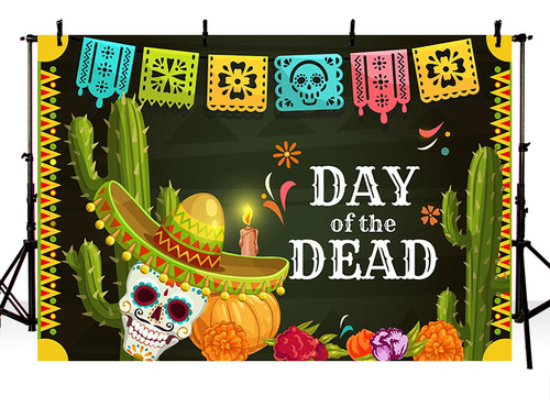 Telón De Fondo Para Fiesta De Esqueletos Del Día De Muertos