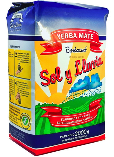 Yerba mate Sol y Lluvia X 2 Kg floresta