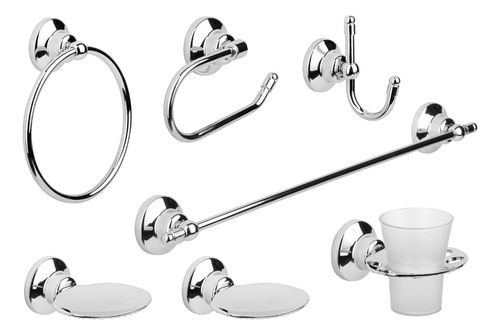 Juego De Baño Accesorios Estalgrif Luxor 8 Piezas