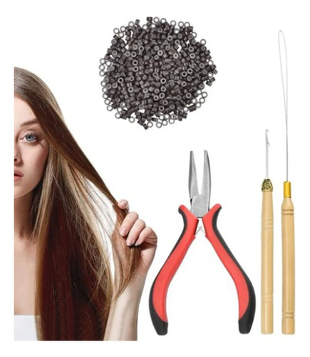 Kit Plancha Para Extensión Herramienta Extensiones Cabello