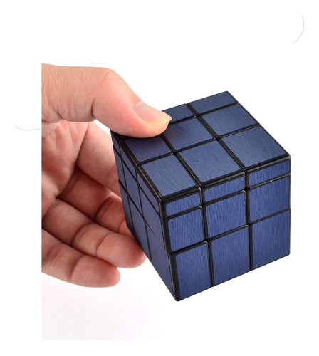 Cubo Rubik Qiyi 3x3 Mirror Azul Magic Cube Wiredrawing