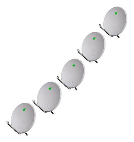 Kit Com 5 Antenas Ku 60 Cm Lemon