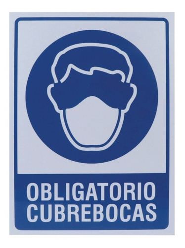 Anuncio Pvc Leyenda Uso Cubrebocas 20x30cm 13100720
