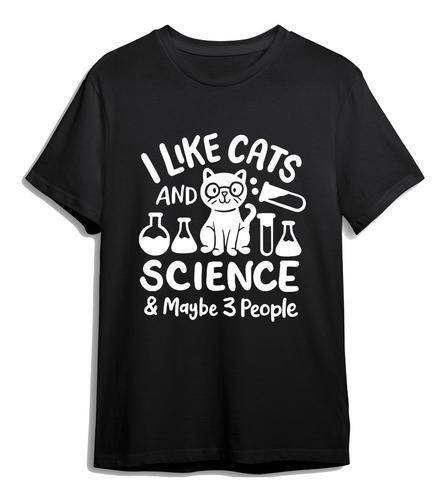 Polera  Me Gustan Los Gatos Y La Ciencia ...