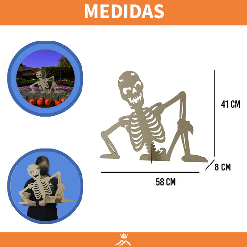 Kit De 2 Calaveras Día De Muertos Para Jardín Mdf 3 Mm