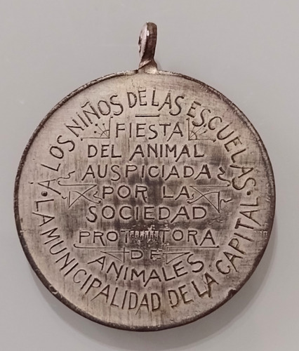 Medalha Sociedade Protetora Dos Animais Zoo Argentina 1908