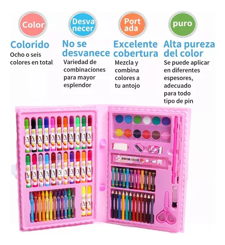 Set De Arte Para Niños Kit De Dibujo Portatil Profesional 86 - Estuche de  Colores para niños, Moda de Mujer