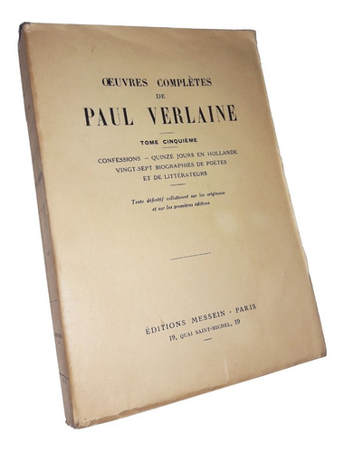 Obras Completas / Tomo 5 - Paul Verlaine / En Frances