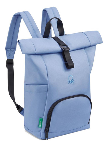 Mochila Portanotebook 15.6 Enrollable Benetton Be By Delsey Color Celeste