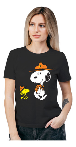 Polera Mujer Snoopy Scout Trekking Hiking Algodon Wiwi