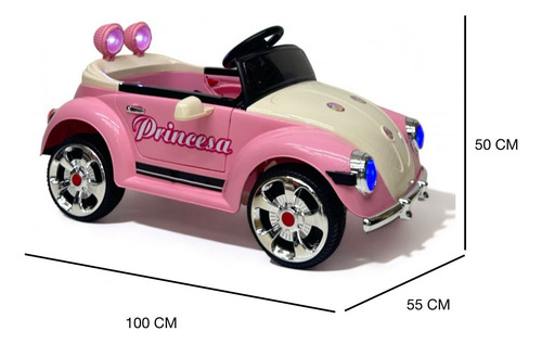 Carro Montable Eléctrico Para Niños/niñas,luces, Mp3 Rosa (Usado)